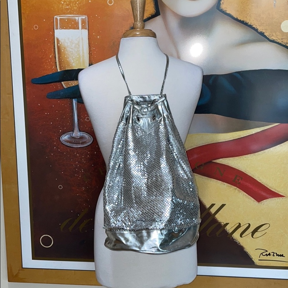 Metal Slinky Mesh Backpack optional . Vtg